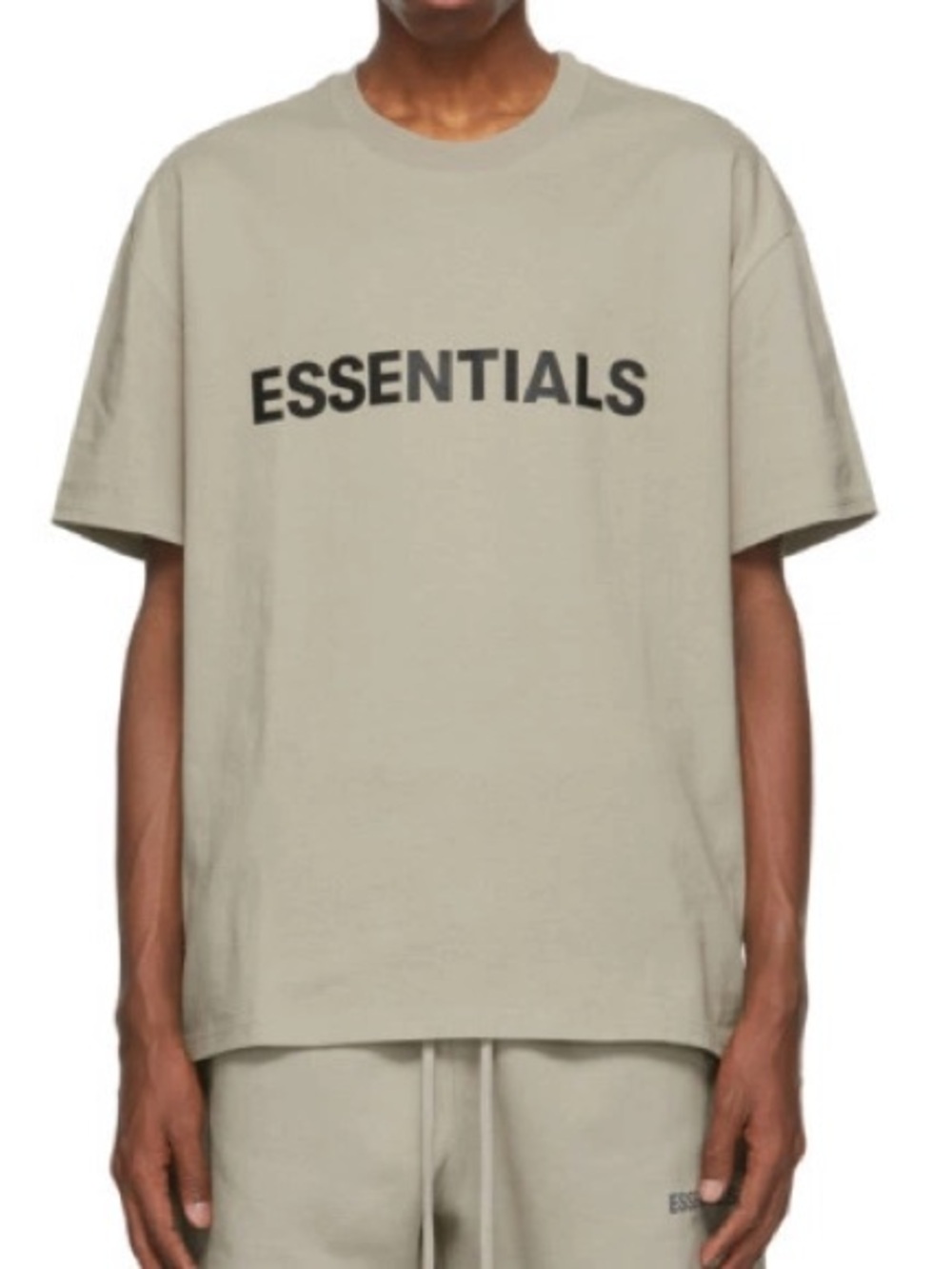 Fear of God Essentials Tan Unisex Cotton Logo Tee T-Shirt  - Size XL